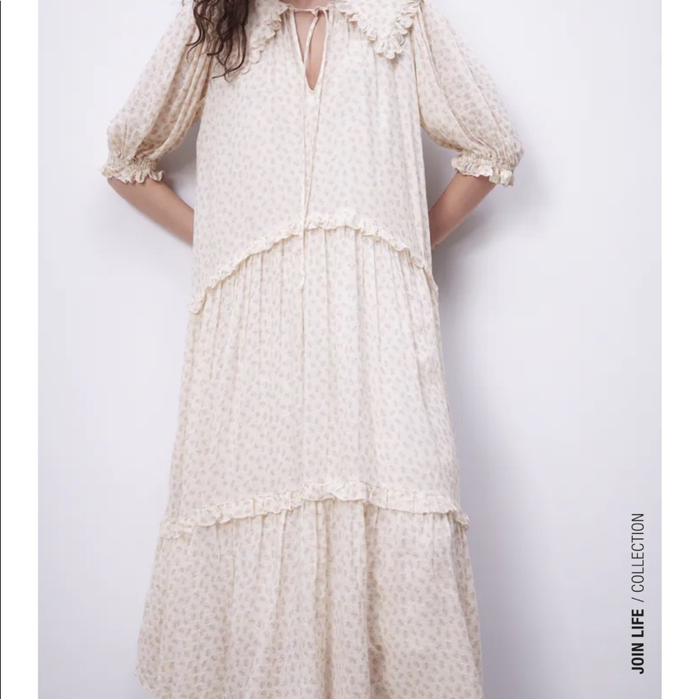 Floral print gauze maxi dress_2